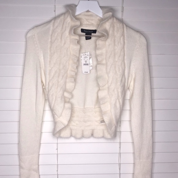 White House Black Market Sweaters - WHBM Rabbit Hair Cardigan Shrug NWT